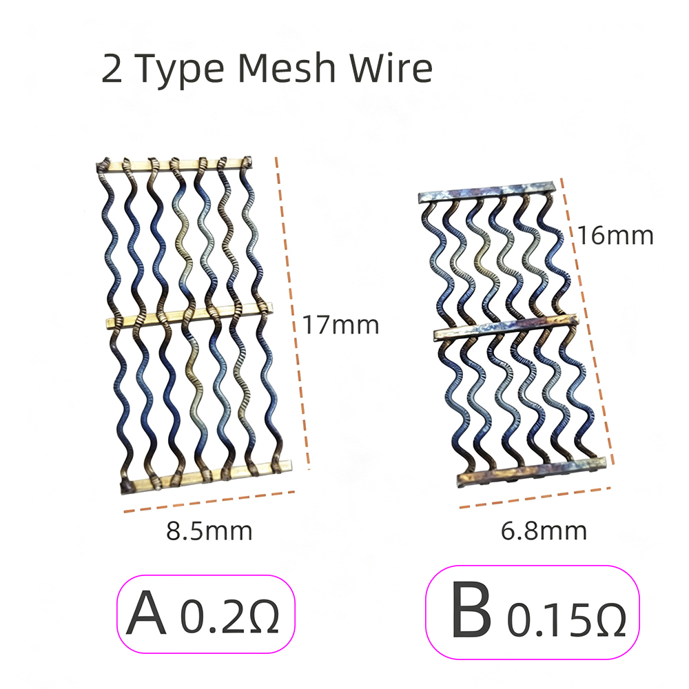 Electronics Repair Master - 2종 메쉬형 저항선 16x6.8mm/0.15ohm 17x8.5mm/0.2ohm 가정용