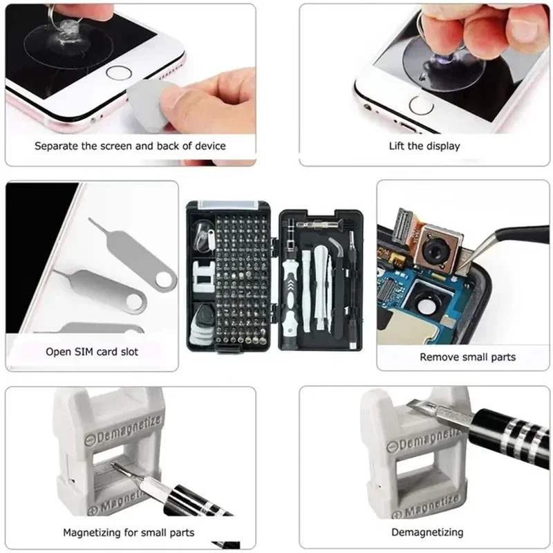 115 in 1 다기능 드라이버 세트 컴퓨터, 휴대폰  - Electronics Repair Center 리뷰 및 가격