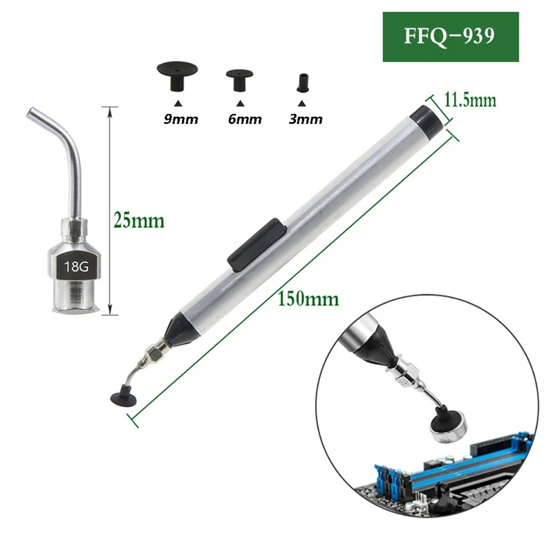 수동 진공 흡입 펜 키트 3 노즐 SMD IC 추출기  - Electronics Repair Training 리뷰 및 가격